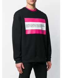 schwarzes bedrucktes Sweatshirt von Calvin Klein Jeans Est. 1978