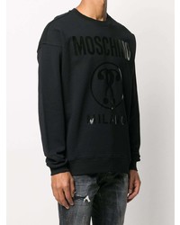 schwarzes bedrucktes Sweatshirt von Moschino