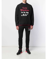 schwarzes bedrucktes Sweatshirt von Love Moschino