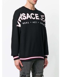 schwarzes bedrucktes Sweatshirt von Versace Jeans