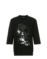 schwarzes bedrucktes Sweatshirt von RH45