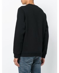 schwarzes bedrucktes Sweatshirt von Diesel