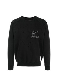 schwarzes bedrucktes Sweatshirt von Satisfy