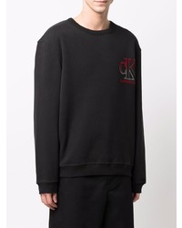 schwarzes bedrucktes Sweatshirt von Calvin Klein Jeans