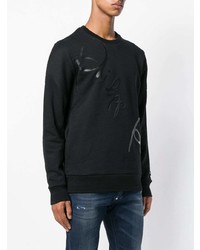 schwarzes bedrucktes Sweatshirt von Philipp Plein