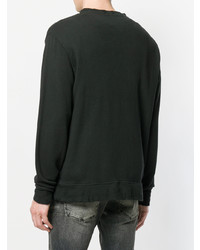schwarzes bedrucktes Sweatshirt von R13