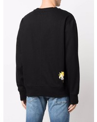 schwarzes bedrucktes Sweatshirt von Calvin Klein Jeans