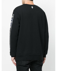 schwarzes bedrucktes Sweatshirt von Marcelo Burlon County of Milan