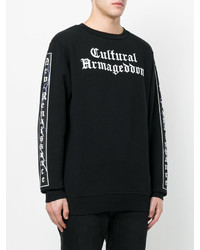 schwarzes bedrucktes Sweatshirt von Marcelo Burlon County of Milan