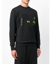 schwarzes bedrucktes Sweatshirt von Y-3