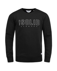 schwarzes bedrucktes Sweatshirt von Solid