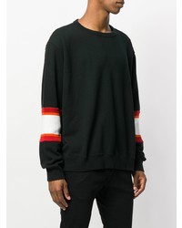 schwarzes bedrucktes Sweatshirt von Facetasm