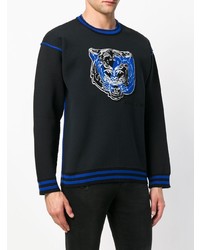 schwarzes bedrucktes Sweatshirt von Versace Jeans