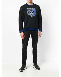 schwarzes bedrucktes Sweatshirt von Versace Jeans