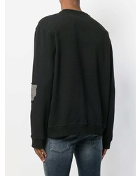 schwarzes bedrucktes Sweatshirt von Just Cavalli