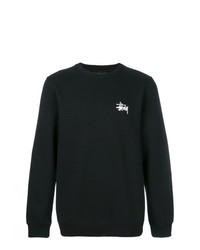 schwarzes bedrucktes Sweatshirt von Stussy