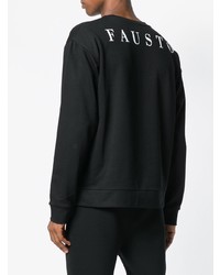 schwarzes bedrucktes Sweatshirt von Fausto Puglisi
