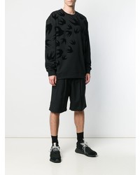 schwarzes bedrucktes Sweatshirt von McQ Swallow