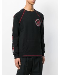 schwarzes bedrucktes Sweatshirt von Plein Sport