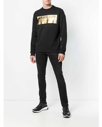 schwarzes bedrucktes Sweatshirt von Versace Jeans