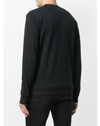 schwarzes bedrucktes Sweatshirt von Calvin Klein Jeans