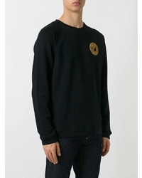 schwarzes bedrucktes Sweatshirt von Versace Collection