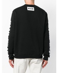 schwarzes bedrucktes Sweatshirt von MSGM