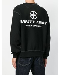 schwarzes bedrucktes Sweatshirt von United Standard