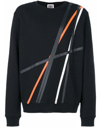 schwarzes bedrucktes Sweatshirt