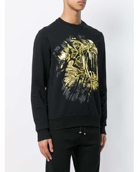 schwarzes bedrucktes Sweatshirt von Billionaire