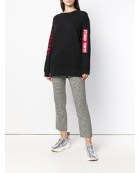 schwarzes bedrucktes Sweatshirt von Zoe Karssen