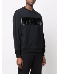 schwarzes bedrucktes Sweatshirt von Calvin Klein Jeans