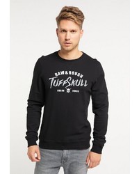 schwarzes bedrucktes Sweatshirt von Tuffskull