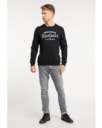 schwarzes bedrucktes Sweatshirt von Tuffskull