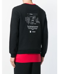 schwarzes bedrucktes Sweatshirt von Blood Brother