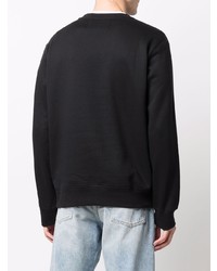 schwarzes bedrucktes Sweatshirt von Calvin Klein Jeans