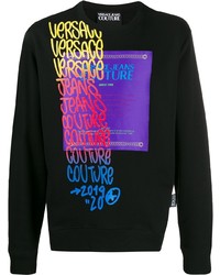 schwarzes bedrucktes Sweatshirt von VERSACE JEANS COUTURE