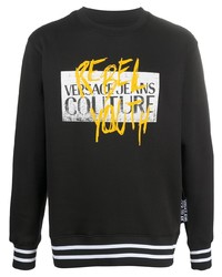 schwarzes bedrucktes Sweatshirt von VERSACE JEANS COUTURE