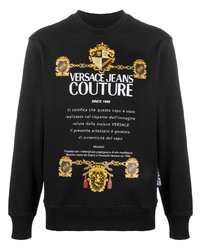 schwarzes bedrucktes Sweatshirt von VERSACE JEANS COUTURE