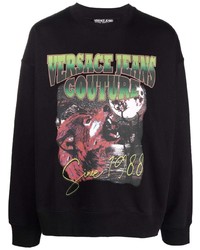 schwarzes bedrucktes Sweatshirt von VERSACE JEANS COUTURE