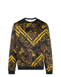 schwarzes bedrucktes Sweatshirt von Versace Jeans