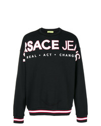 schwarzes bedrucktes Sweatshirt von Versace Jeans