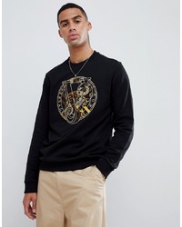 schwarzes bedrucktes Sweatshirt von Versace Jeans