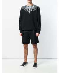 schwarzes bedrucktes Sweatshirt von Marcelo Burlon County of Milan