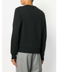 schwarzes bedrucktes Sweatshirt von AMI Alexandre Mattiussi