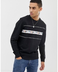 schwarzes bedrucktes Sweatshirt von Wrangler