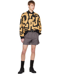 schwarzes bedrucktes Sweatshirt von Dries Van Noten