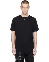 schwarzes bedrucktes T-Shirt mit einem Rundhalsausschnitt von 1017 Alyx 9Sm