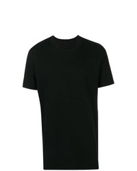 schwarzes bedrucktes T-Shirt mit einem Rundhalsausschnitt von 11 By Boris Bidjan Saberi