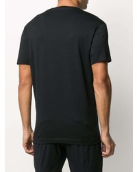 schwarzes bedrucktes T-Shirt mit einem Rundhalsausschnitt von DSQUARED2